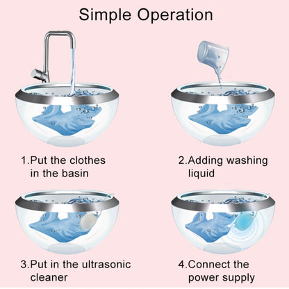 เครื่องซักผ้าอัลตราโซนิกขนาดเล็กแบบพกพาสำหรับเสื้อผ้า / ผัก / ผลไม้, Water Drop Style