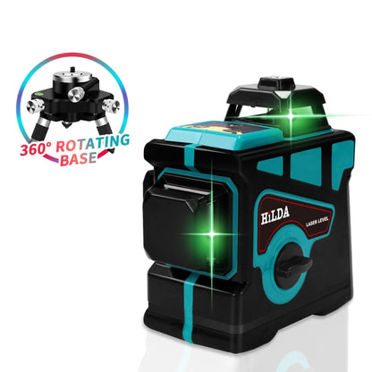 Hilda LS055 ระดับเลเซอร์ 12 เส้น 3D Self-leveling 360 Crossแนวนอนแนวตั้งระดับลำแสงสีเขียว