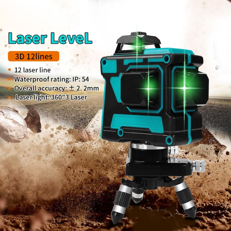 Hilda LS055 ระดับเลเซอร์ 12 เส้น 3D Self-leveling 360 Crossแนวนอนแนวตั้งระดับลำแสงสีเขียว
