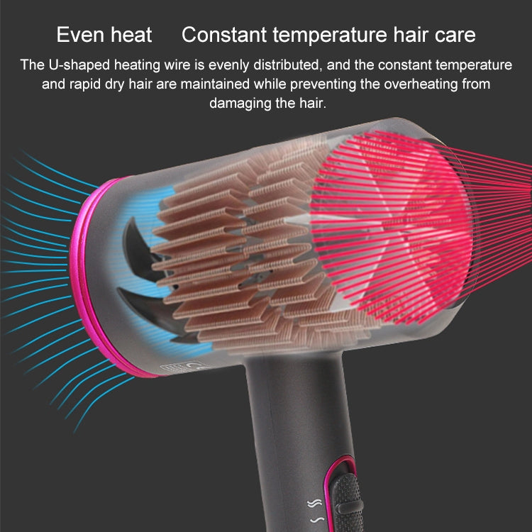 เครื่องเป่าผมอุณหภูมิคงที่แบบประจุลบเย็นกำลังสูง 2000W ปลั๊กสหราชอาณาจักร, UK Plug (Grey+Blue) +2, UK Plug (Red + Black) +2, UK Plug (Red + Grey) +2