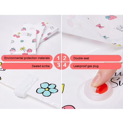 4PCS ประหยัดพื้นที่ถุงเก็บฝุ่นลายสีลูกกวาด, ผ้าห่ม Thinken แบบป้องกันการระเบิดเสื้อผ้าถุงเก็บซีลสูญญากาศพร้อมปั๊มมือฟรีขนาด: 50 * 70 ซม., Size: 50*70 cm