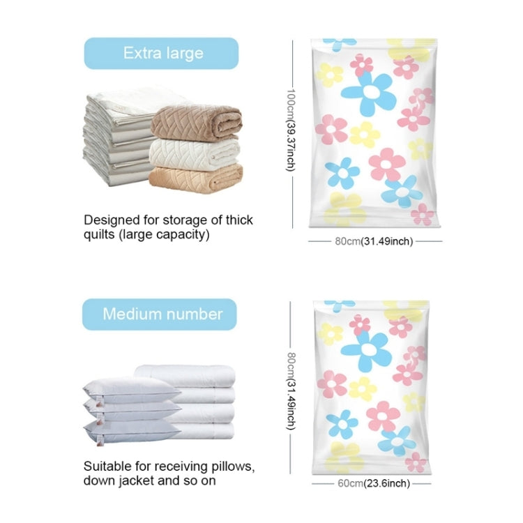 11 ชิ้นถุงเก็บสูญญากาศลายดอกทานตะวันประหยัดพื้นที่, Thinken Quilts เสื้อผ้าถุงเก็บซีลสูญญากาศพร้อมปั๊มมือ, รวมไปถึง: 3 ชิ้น 80 * 100 ซม., 2 ชิ้น 60 * 80 ซม., 3 ชิ้น 50 * 70 ซม., 2 ชิ้น 40 * 60ซม, 11 PCS Storage Bag
