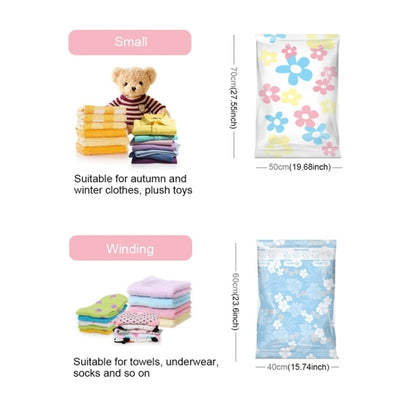 11 ชิ้นถุงเก็บสูญญากาศลายดอกทานตะวันประหยัดพื้นที่, Thinken Quilts เสื้อผ้าถุงเก็บซีลสูญญากาศพร้อมปั๊มมือ, รวมไปถึง: 3 ชิ้น 80 * 100 ซม., 2 ชิ้น 60 * 80 ซม., 3 ชิ้น 50 * 70 ซม., 2 ชิ้น 40 * 60ซม, 11 PCS Storage Bag