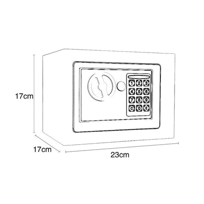 17E Home Mini Electronic Security ล็อค กล่องตู้ติดผนังตู้เซฟพร้อมฟังก์ชั่นหยอดเหรียญ