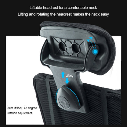 RC-10-1 เก้าอี้คอมพิวเตอร์สำนักงานเก้าอี้บ้าน Esports ผ้าสุทธิยกหมุนที่วางเท้านอนเก้าอี้เหล็กฟุต, With Steel Feet/Footrest