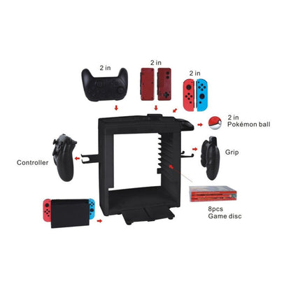 KJH Multi-Function Bracket Handle ชาร์จฐานรับกรอบสำหรับ Nintendo SWITCH, KJH-SWITCH-27