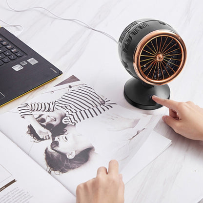 แบบพกพาปรับ Mini USB ชาร์จ Air Convection CYCLE เดสก์ท็อปพัดลมไฟฟ้า Air Cooler,รองรับ 2 ควบคุมความเร็ว