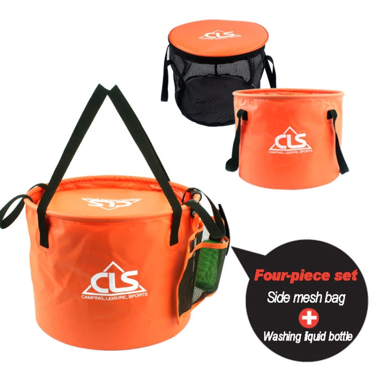 30L 4 in 1 PVC Outdoor Folding Double Drain Basket แคมป์ปิ้ง ประมง Gear Bag