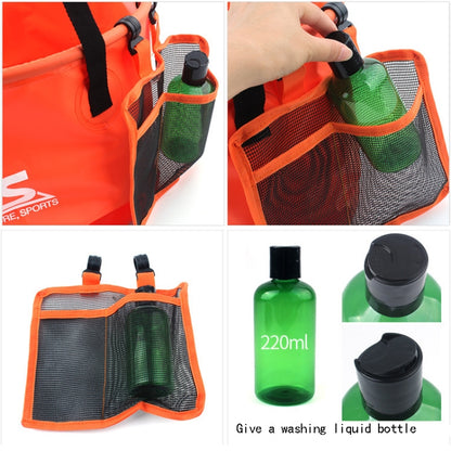 30L 4 in 1 PVC Outdoor Folding Double Drain Basket แคมป์ปิ้ง ประมง Gear Bag
