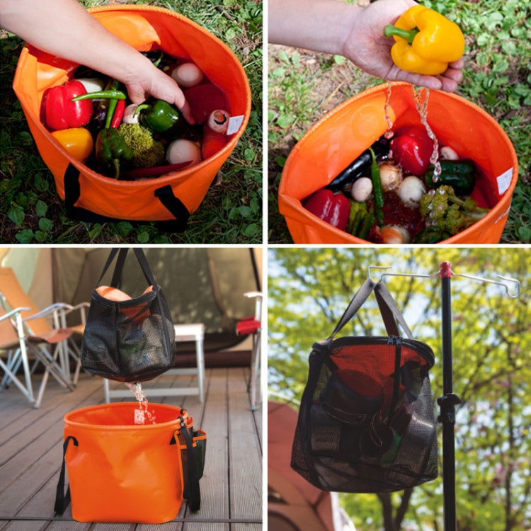 30L 4 in 1 PVC Outdoor Folding Double Drain Basket แคมป์ปิ้ง ประมง Gear Bag