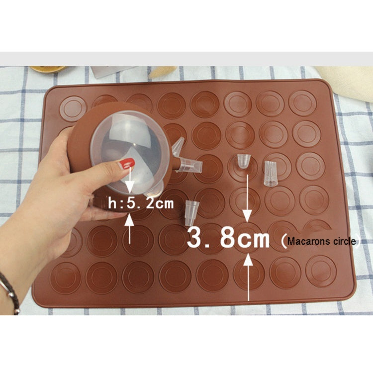 ห้องครัวย่างแผ่นซิลิโคนขนาดใหญ่ + หม้อกรอบ + กล่องสีอบชุดแม่พิมพ์มาการอง, Macaron Mold Suit