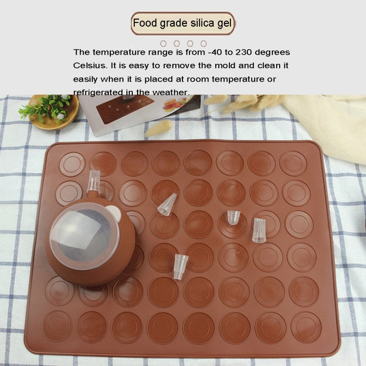 ห้องครัวย่างแผ่นซิลิโคนขนาดใหญ่ + หม้อกรอบ + กล่องสีอบชุดแม่พิมพ์มาการอง, Macaron Mold Suit