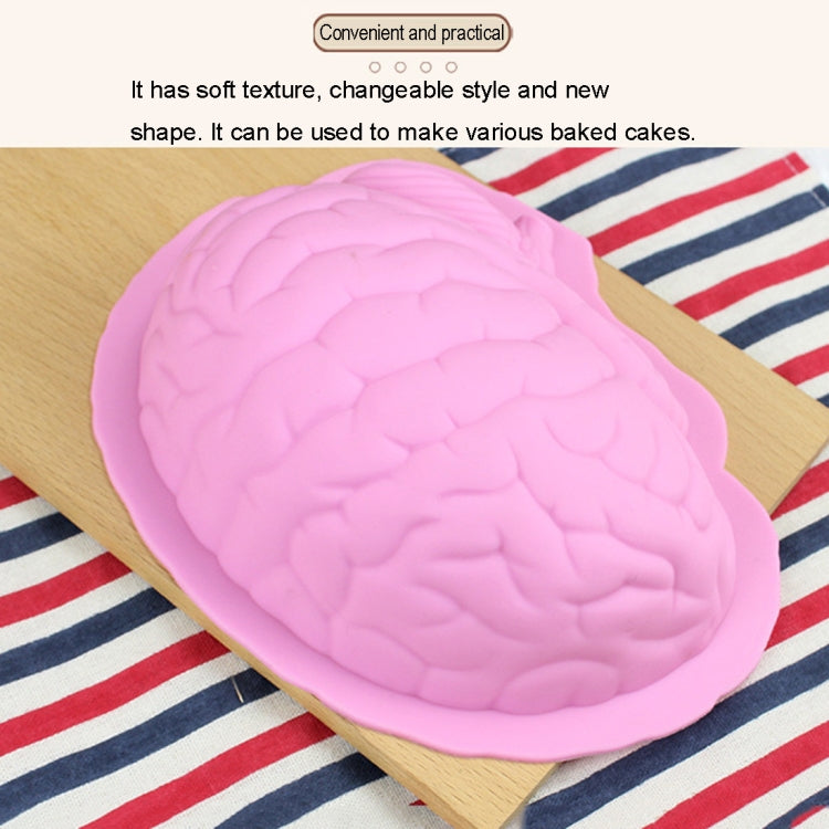 สมองมนุษย์รูปร่างซิลิโคนเบเกอรี่แม่พิมพ์เค้กฮาโลวีนพุดดิ้งแม่พิมพ์ขนม, Brain Shape