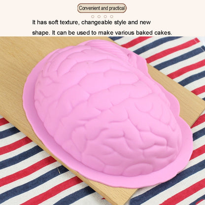 สมองมนุษย์รูปร่างซิลิโคนเบเกอรี่แม่พิมพ์เค้กฮาโลวีนพุดดิ้งแม่พิมพ์ขนม, Brain Shape