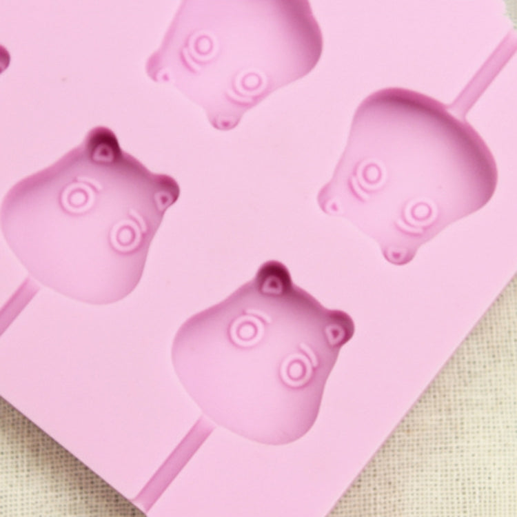 แม่พิมพ์ช็อคโกแลตซิลิโคน DIY ความจุ 12 ความจุ (รูปทรงอมยิ้ม), Cow Shape, Lollipop Shape