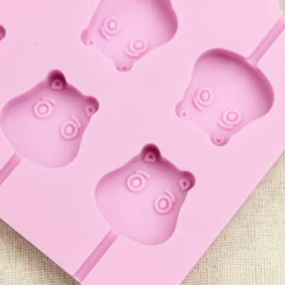แม่พิมพ์ช็อคโกแลตซิลิโคน DIY ความจุ 12 ความจุ (รูปทรงอมยิ้ม), Cow Shape, Lollipop Shape