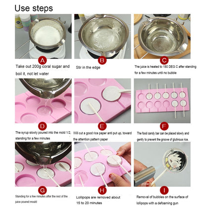 แม่พิมพ์ช็อคโกแลตซิลิโคน DIY ความจุ 12 ความจุ (รูปทรงอมยิ้ม), Cow Shape, Lollipop Shape