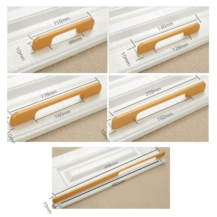 2049-160 ประตูตู้ลิ้นชักอลูมิเนียมอัลลอยด์มือจับประตูตรง, 2049-160 (White)
