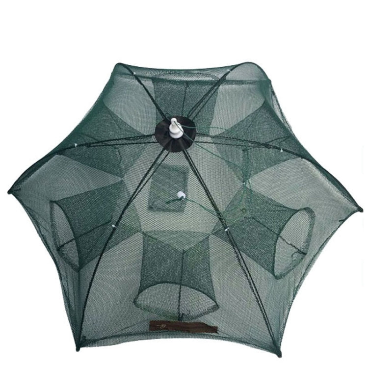 6 หลุมอัตโนมัติพับตกปลาสุทธิไนลอนกุ้งปู Minnow กับดักปลา Cast Net Fishing Tackle, 6 Holes