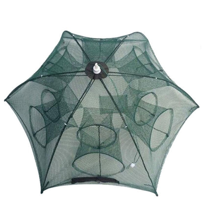 12 หลุมอัตโนมัติพับตกปลาสุทธิไนลอนกุ้งปู Minnow กับดักปลา Cast NET Fishing Tackle, 12 Holes