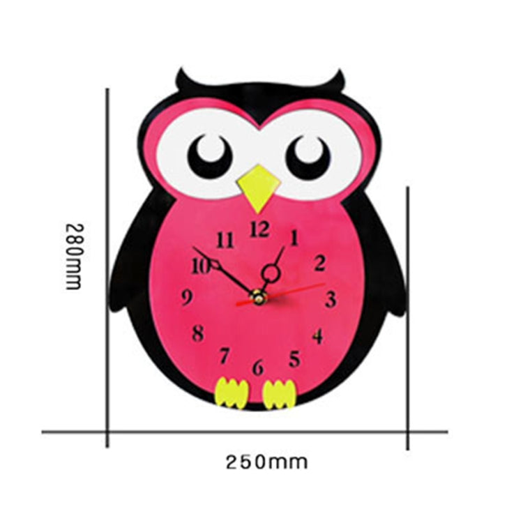 11*10 นิ้วเด็กห้องนอนตกแต่งห้องแบตเตอรี่ดำเนินการรูป Mute Non Ticking รอบควอตซ์นาฬิกา, Owl