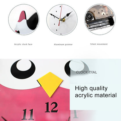 11*10 นิ้วเด็กห้องนอนตกแต่งห้องแบตเตอรี่ดำเนินการรูป Mute Non Ticking รอบควอตซ์นาฬิกา, Owl