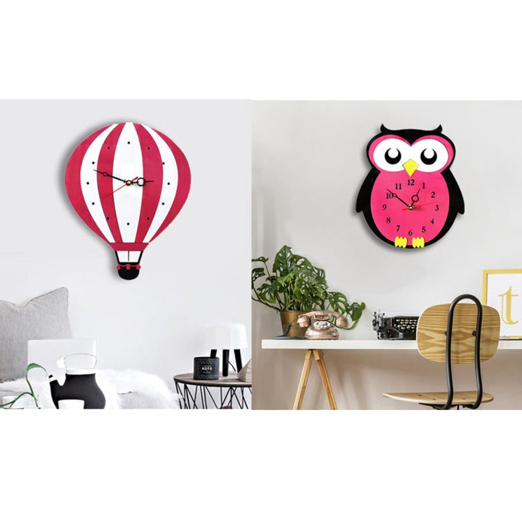11*10 นิ้วเด็กห้องนอนตกแต่งห้องแบตเตอรี่ดำเนินการรูป Mute Non Ticking รอบควอตซ์นาฬิกา, Owl