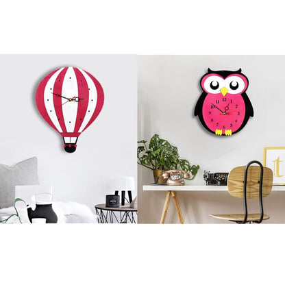 11*10 นิ้วเด็กห้องนอนตกแต่งห้องแบตเตอรี่ดำเนินการรูป Mute Non Ticking รอบควอตซ์นาฬิกา, Owl