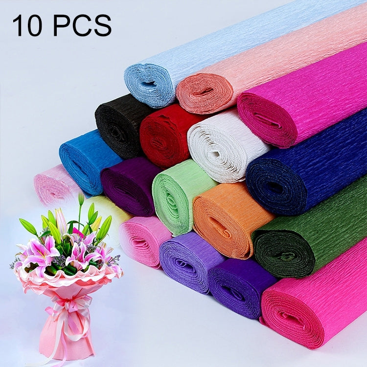 กระดาษบรรจุภัณฑ์ดอกไม้ 10 ชิ้นกระดาษทำด้วยมือ DIY การจัดส่งสีแบบสุ่ม, DIY Handmade Paper