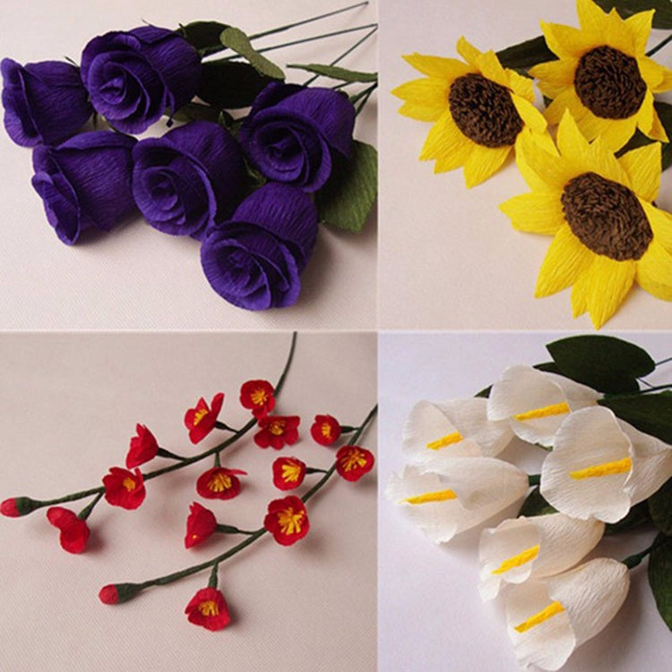 กระดาษบรรจุภัณฑ์ดอกไม้ 10 ชิ้นกระดาษทำด้วยมือ DIY การจัดส่งสีแบบสุ่ม, DIY Handmade Paper