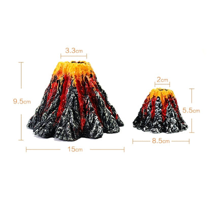 ต้นไม้ประดิษฐ์หญ้าตู้ปลาตกแต่ง Volcano Rock ภูมิทัศน์, Creative Rockery เครื่องประดับเรซิ่น Aquarium ปั๊มลม, ขนาด: L, 15*9.5*3.3 ซม., Size: L, 15*9.5*3.3 cm