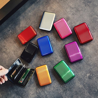 อลูมิเนียมอัลลอยด์และคุณภาพสูง ABS เรซิ่นนามบัตรกรณี Anti-Magnetic Bank Card Case,การจัดส่งสีสุ่ม, Anti-magnetic Bank Card Case