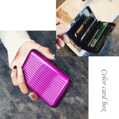 อลูมิเนียมอัลลอยด์และคุณภาพสูง ABS เรซิ่นนามบัตรกรณี Anti-Magnetic Bank Card Case,การจัดส่งสีสุ่ม, Anti-magnetic Bank Card Case