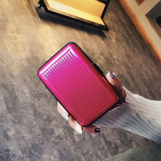 อลูมิเนียมอัลลอยด์และคุณภาพสูง ABS เรซิ่นนามบัตรกรณี Anti-Magnetic Bank Card Case,การจัดส่งสีสุ่ม, Anti-magnetic Bank Card Case