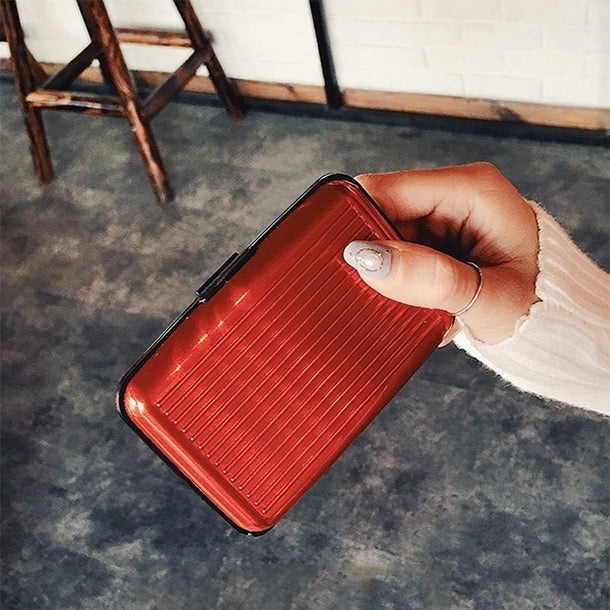 อลูมิเนียมอัลลอยด์และคุณภาพสูง ABS เรซิ่นนามบัตรกรณี Anti-Magnetic Bank Card Case,การจัดส่งสีสุ่ม, Anti-magnetic Bank Card Case