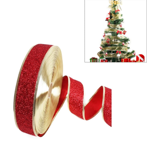 2m Christmas Party ตกแต่ง Glitter Powder ริบบิ้นตกแต่งต้นคริสต์มาส
