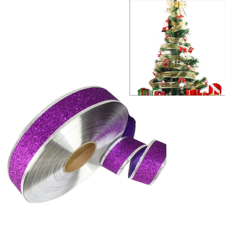 2m Christmas Party ตกแต่ง Glitter Powder ริบบิ้นตกแต่งต้นคริสต์มาส