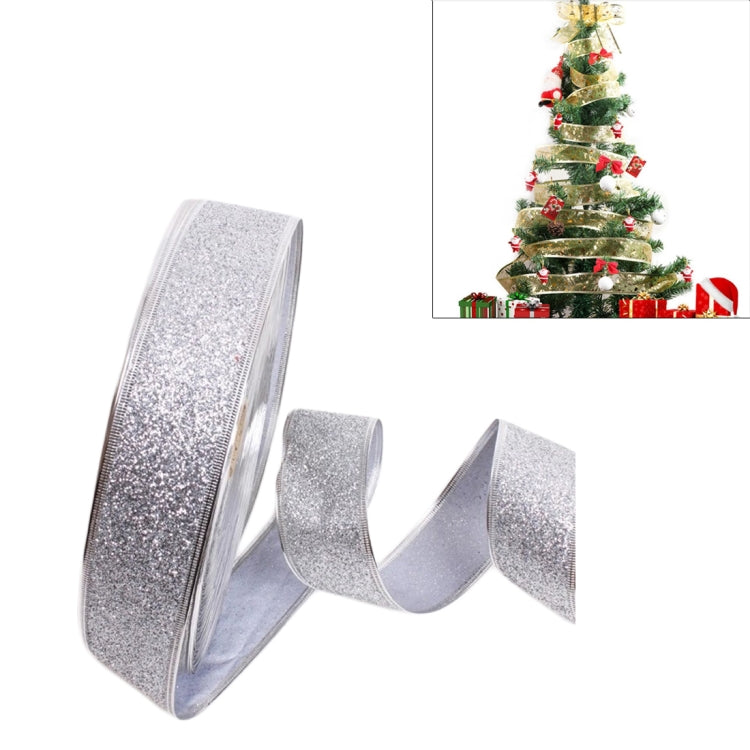 2m Christmas Party ตกแต่ง Glitter Powder ริบบิ้นตกแต่งต้นคริสต์มาส