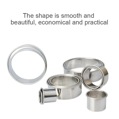 12 ชิ้น / เซ็ตสแตนเลสทรงกลมตัดแม่พิมพ์มูสเค้กโดนัทอบเครื่องมือ, Round Shape(12 PCS / Set)