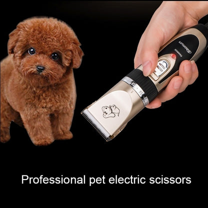 P2 110-240V เซรามิคไทเทเนียมมืออาชีพสัตว์เลี้ยงกรรไกรไฟฟ้าสัตว์เลี้ยงผม Clippers สี่หวี, Ceramics Titanium Scissors