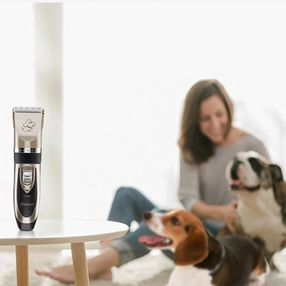 P2 110-240V เซรามิคไทเทเนียมมืออาชีพสัตว์เลี้ยงกรรไกรไฟฟ้าสัตว์เลี้ยงผม Clippers สี่หวี, Ceramics Titanium Scissors