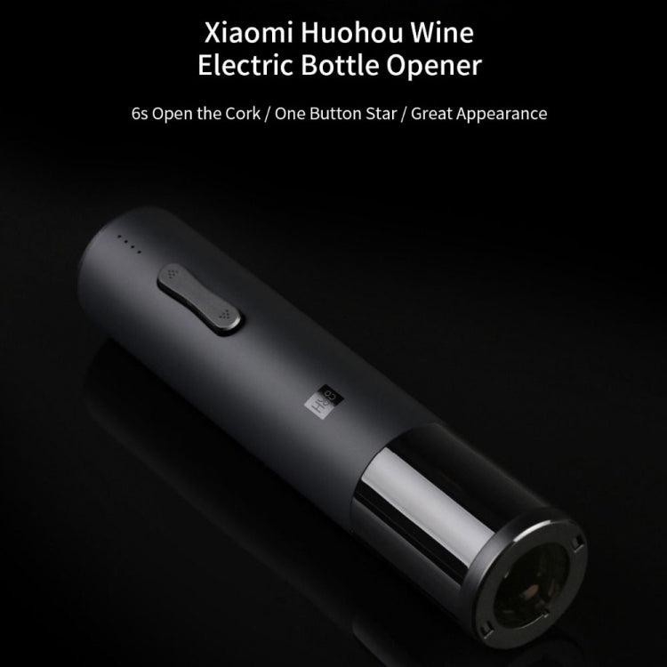 Original Xiaomi Youpin Huohou ขวดไวน์อัตโนมัติ ชุด เกลียวไฟฟ้าพร้อมเครื่องตัดฟอยล์, Corkscrew