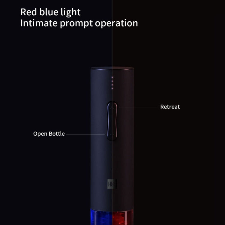 Original Xiaomi Youpin Huohou ขวดไวน์อัตโนมัติ ชุด เกลียวไฟฟ้าพร้อมเครื่องตัดฟอยล์, Corkscrew