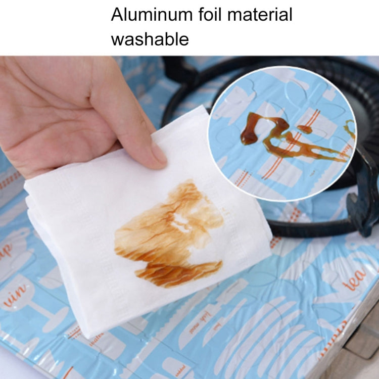 2 ชิ้นเตาแก๊สป้องกันบนโต๊ะอาหารพิมพ์ฟอยล์ทนความร้อน Anti-Fouling Liner ทำความสะอาดเครื่องมือห้องครัว Mat