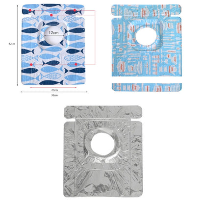 2 ชิ้นเตาแก๊สป้องกันบนโต๊ะอาหารพิมพ์ฟอยล์ทนความร้อน Anti-Fouling Liner ทำความสะอาดเครื่องมือห้องครัว Mat
