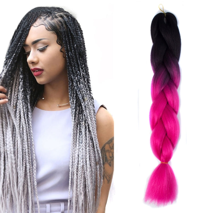 แฟชั่นสีไล่โทนสีบุคคลวิกผมถักเปียไฟเบอร์เคมี Braids ใหญ่ ความยาว: 60 ซม. (18 น้ำเงิน + ฟ้า), 01, 02, 03, 06, 08, 15, 16, 17, 18, 26, 27, 28, 29, 54, 59