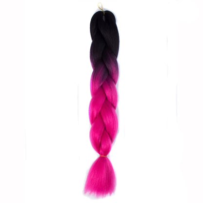 แฟชั่นสีไล่โทนสีบุคคลวิกผมถักเปียไฟเบอร์เคมี Braids ใหญ่ ความยาว: 60 ซม. (18 น้ำเงิน + ฟ้า), 01, 02, 03, 06, 08, 15, 16, 17, 18, 26, 27, 28, 29, 54, 59