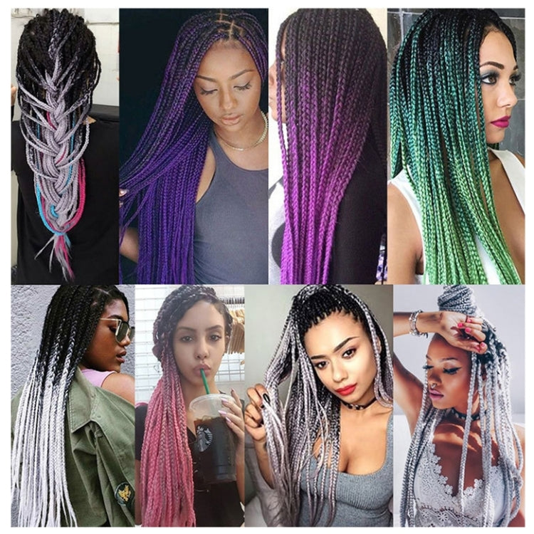 แฟชั่นสีไล่โทนสีบุคคลวิกผมถักเปียไฟเบอร์เคมี Braids ใหญ่ ความยาว: 60 ซม. (18 น้ำเงิน + ฟ้า), 01, 02, 03, 06, 08, 15, 16, 17, 18, 26, 27, 28, 29, 54, 59