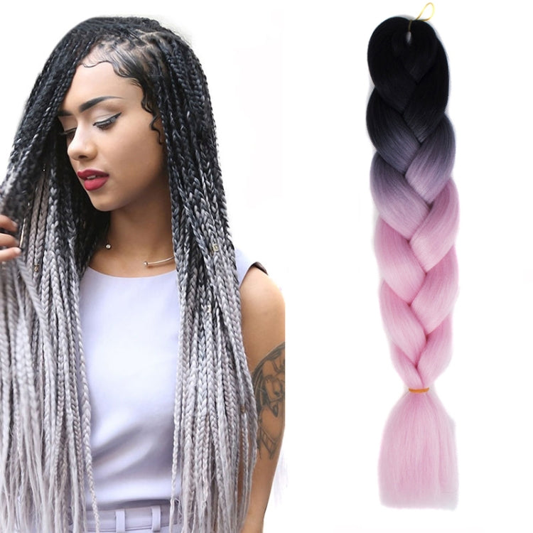 แฟชั่นสีไล่โทนสีบุคคลวิกผมถักเปียไฟเบอร์เคมี Braids ใหญ่ ความยาว: 60 ซม. (18 น้ำเงิน + ฟ้า), 01, 02, 03, 06, 08, 15, 16, 17, 18, 26, 27, 28, 29, 54, 59