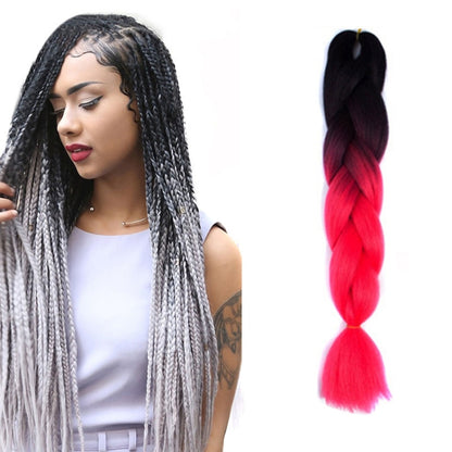 แฟชั่นสีไล่โทนสีบุคคลวิกผมถักเปียไฟเบอร์เคมี Braids ใหญ่ ความยาว: 60 ซม. (18 น้ำเงิน + ฟ้า), 01, 02, 03, 06, 08, 15, 16, 17, 18, 26, 27, 28, 29, 54, 59